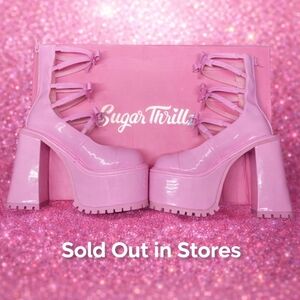 Sugar Thrillz Pink Platform Boots